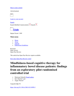 Mindfulness-based cognitive therapy for inflammatory bowel
