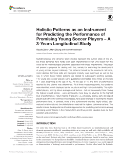 Holistic Patterns as an Instrument for Predicting the