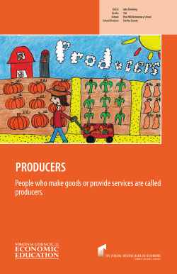 Producers - Federal Reserve Bank of Richmond