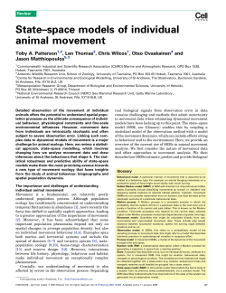 State&ndash;space models of individual animal movement