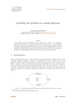 Labelling the problem in causal diagrams