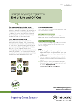 Ceiling Recycling Programme End of Life and Off Cut