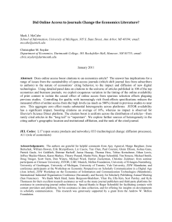 Did Online Access to Journals Change the Economics Literature?