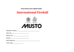 musto merchandise form - Fireball International