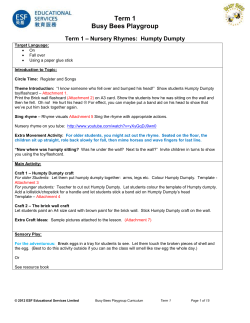 Humpty Dumpty - ESF Educational Services