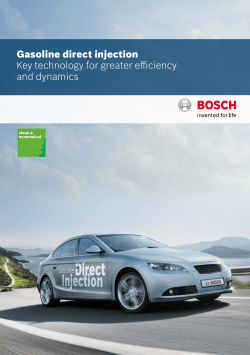 Gasoline direct injection - Bosch Mobility Solutions