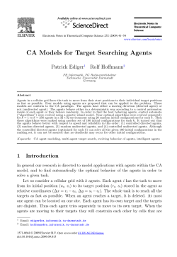 CA Models for Target Searching Agents