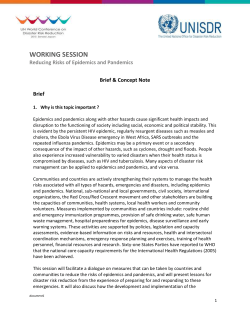 Concept Note DRM for healthy societies