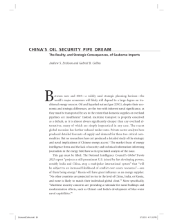 China`s Oil Security Pipe Dream