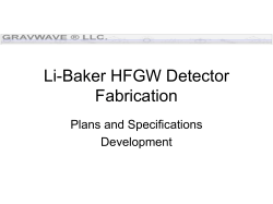 Li-Baker Detector Development Powerpoint Presentation