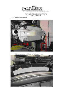 INSTALLATION INSTRUCTIONS THE LIGHT BAR