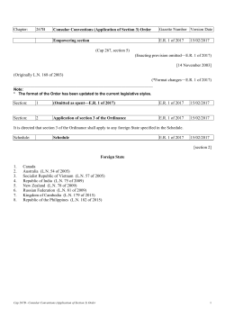 Chapter: 267B Consular Conventions (Application of Section 3