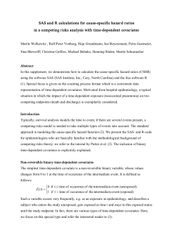 SAS and R calculations for causespecific hazard