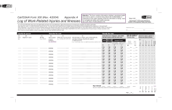 Cal/OSHA Form 300-Log of Work-Related Injuries and Illnesses