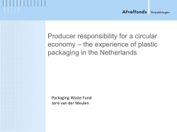 Joris van der Meulen, Dutch Packaging Waste Fund