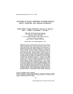 elicitors of plant defensive systems reduce insect densities and