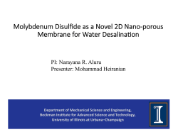 Molybdenum Disulfide as a Novel 2D Nano