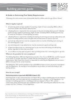 A Guide to Swimming Pool Safety Requirements &ldquo;Drowning is the