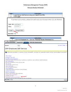 Personal Review Worksheet - Instructions