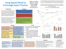 (N = 4) Using Spaced Recall to Encourage Expert Practice