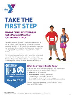 take the first step - Joplin Memorial Marathon