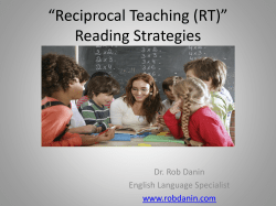 Reciprocal Teaching* Reading Strategies