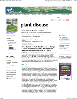 Plant Disease Journal - 94(1):128