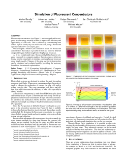 Simulation of Fluorescent Concentrators