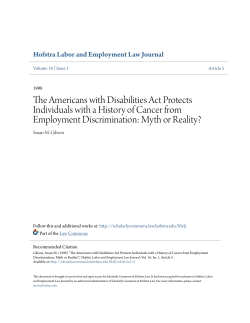 The Americans with Disabilities Act Protects Individuals with a