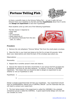 Fortune Telling Fish - Prof Bunsen`s Science
