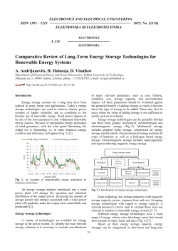 Comparative Review of Long-Term Energy Storage