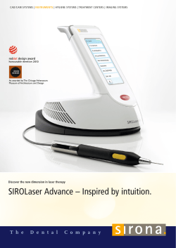 SIROLaser Advance &ndash; Inspired by intuition.