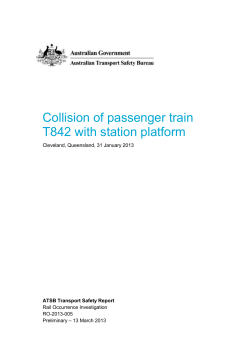 Collision of passenger train T842 with station platform
