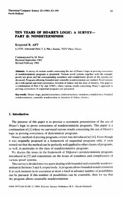 ten years of hoare`s logic: a survey- part ii