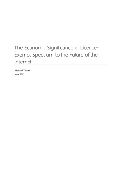 The Economic Significance of Licence