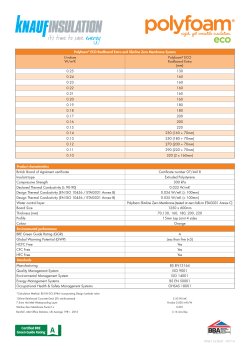 Polyfoam&reg; ECO Roofboard Extra and Slimline Zero Membrane