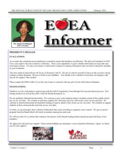 February, 2016 - EAST ORANGE EDUCATION ASSOCIATION