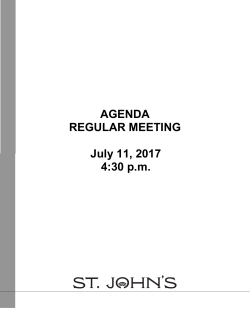 AGENDA REGULAR MEETING July 11, 2017 4:30 pm