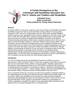 A Family Perspective on the Individuals with