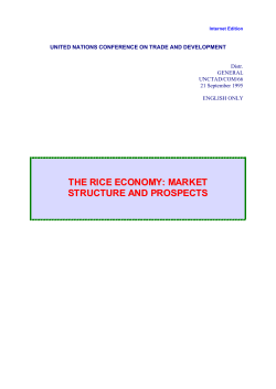 the rice economy: market structure and prospects