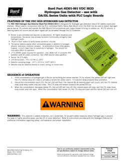 Bard Part #8301-061 VDC HGD Hydrogen Gas Detector &ndash; use with