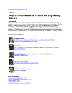 AMSEN: African Materials Science and Engineering Network