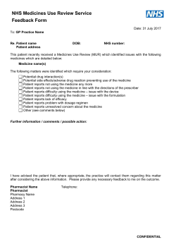MUR Feedback Form