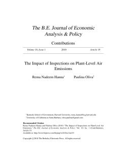 The Impact of Inspections on Plant-Level Air Emissions