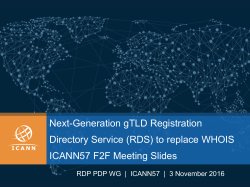 RDS PDP WG - Community Wiki