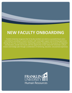 New Faculty Checklist - the Franklin University Blogging Community!