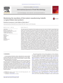 Monitoring the mycobiota of three plants manufacturing