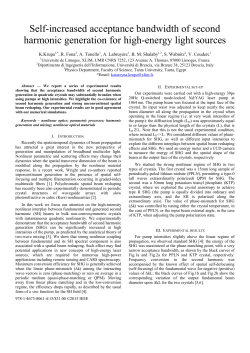 Self-increased acceptance bandwidth of second harmonic