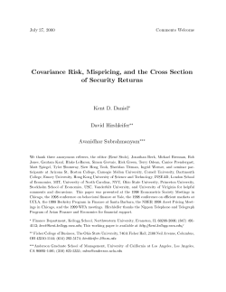 Covariance Risk, Mispricing, and the Cross Section of