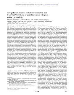 New global observations of the terrestrial carbon cycle from GOSAT